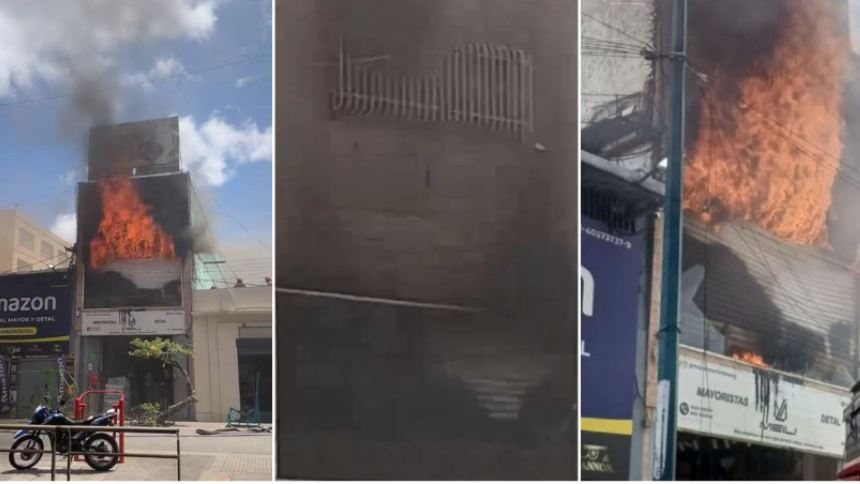 Un incendio de gran magnitud obliga a desalojar 30 viviendas junto a un mercado de Caracas