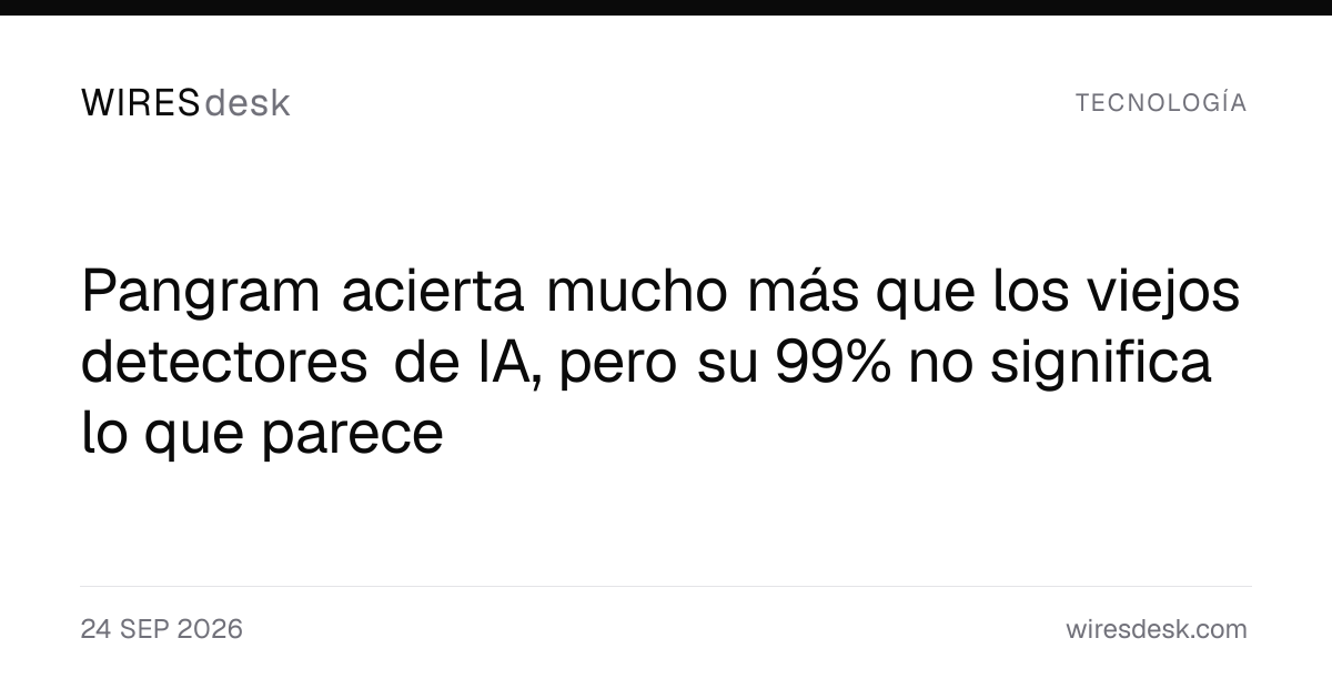 Pangram acierta mucho más que los viejos detectores de IA, pero su 99% no significa lo que parece